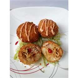 Bola-Bola Indomie Tuna Rica Pedas dengan Saos Mayo Pedas